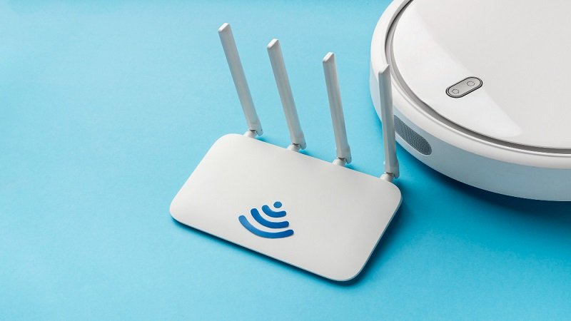 How to Set Up a Smart Home Automation Network - wifi router with smart vaccum cleaner